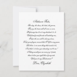 Werden Sie meine Geburtszettel-Poesie-Karte?