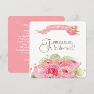 Werden Sie meine Jr. Bridesmaid sein? Romantische Einladung