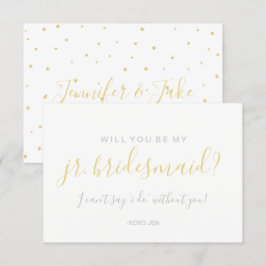 Werden Sie meine Jr.Bridesmd-Karte sein - Goldpunk Einladung