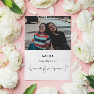 Werden Sie meine Junior Bridesmaid-Fotokarte sein? Einladung