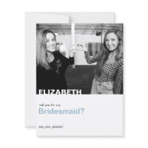 Werden Sie meine moderne Bridesmaid-Fotokarte sein