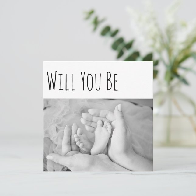 Werden Sie meine Mutter Babynahrung und Mama Hände Karte (Stehend Vorderseite)