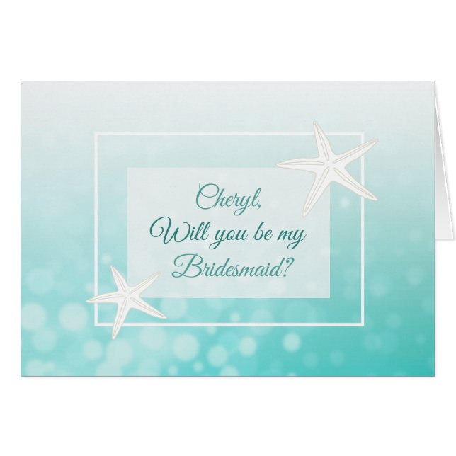 Werden Sie meine Personalisierte Bridesmaid-Karte  (Vorderseite (Horizontal))