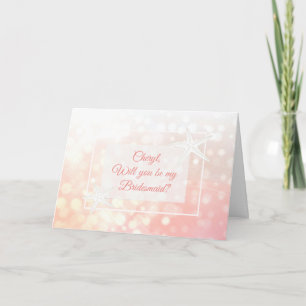 Werden Sie meine Personalisierte Bridesmaid-Karte Einladung
