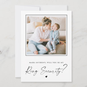 Werden Sie meine Ring Security Vorschlag Foto-Kart