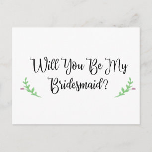 Werden Sie meine Schlichte Postkarte für Bridesmai