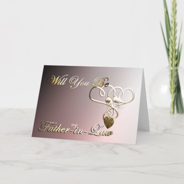 Werden Sie meine Schwiegervater-Hochzeitskarte? Dankeskarte (Vorderseite)