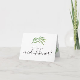 Werden Sie meine Trauzeugin botanische Blätter? Einladung