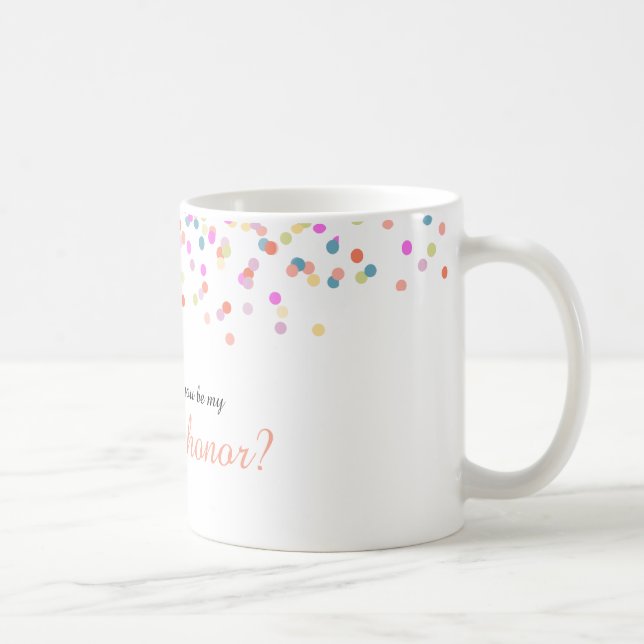Werden Sie meine Trauzeugin Festive Confetti? Kaffeetasse (Rechts)