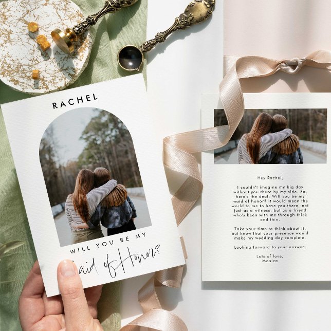 Werden Sie meine Trauzeugin Minimalistisch Foto (Von Creator hochgeladen)