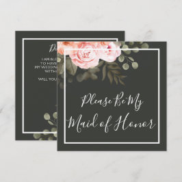 Werden Sie meine Trauzeugin mit einer eleganten Bl Einladung