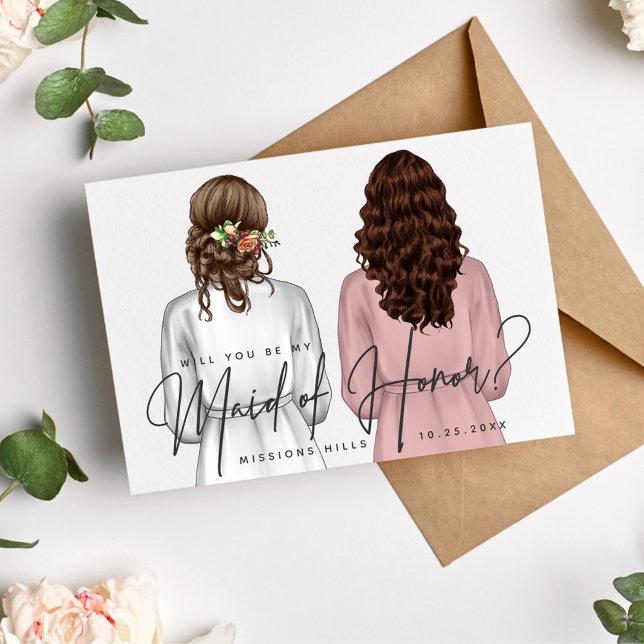 Werden Sie meine Trauzeugin sein? Mädchen in Robes Einladung (Von Creator hochgeladen)