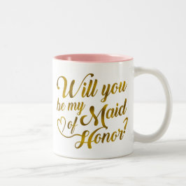  Werden Sie meine Trauzeugin sein? Zweifarbige Tasse