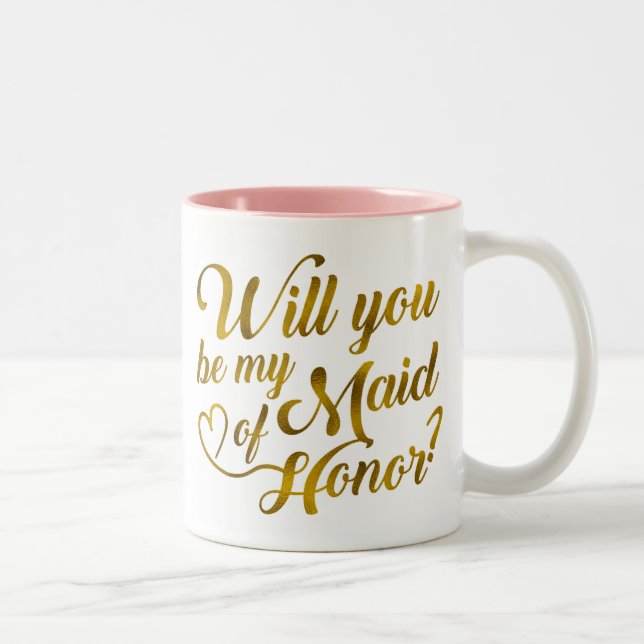 Werden Sie meine Trauzeugin sein? Zweifarbige Tasse (Rechts)