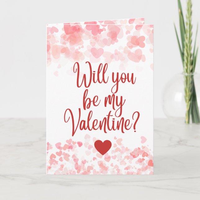 Werden Sie meine Valentine-Grußkarte sein? Karte (Vorderseite)