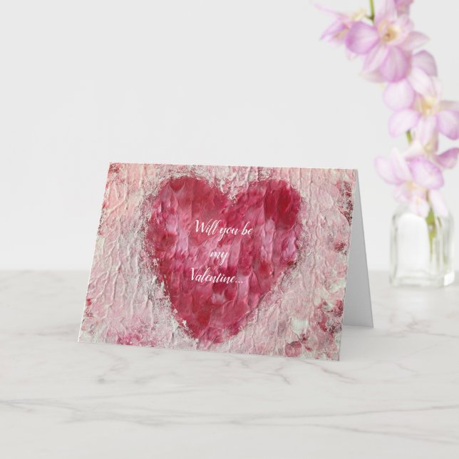 Werden Sie meine Valentine, Herz-Vorschlagskarte s Karte (Orchidee)