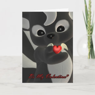 Werden Sie meine Valentine sein? niedliche, kleine Feiertagskarte