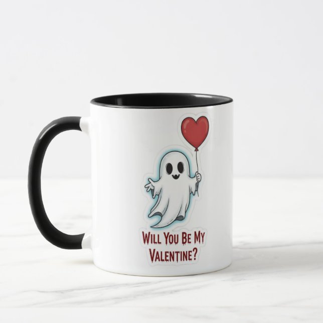 Werden Sie meine Valentinische Tasse sein - ein gr (Links)