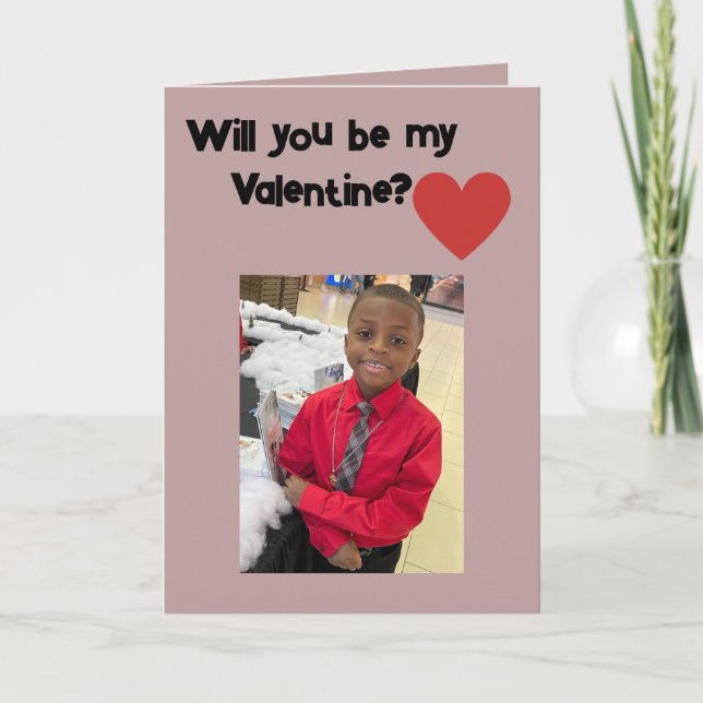 Werden Sie meine Valentinkarte sein? Dankeskarte (Vorderseite)