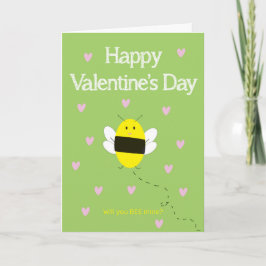 Werden Sie meine Valentintagskarte sein? Karte