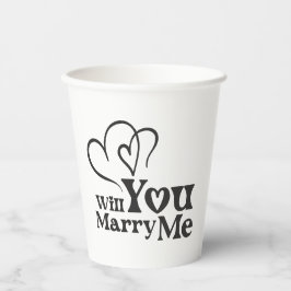 Werden Sie mich heiraten - Vorschlag zur Sonnenhoc Pappbecher