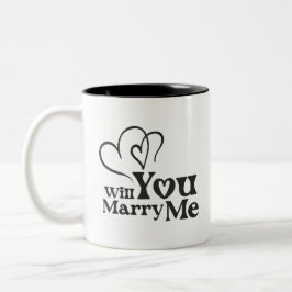 Werden Sie mich heiraten - Vorschlag zur Sonnenhoc Zweifarbige Tasse
