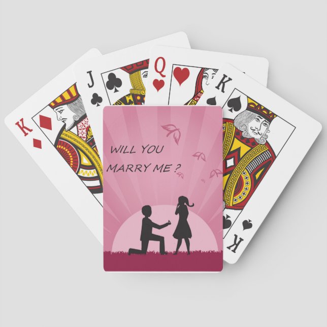 WERDEN SIE MICH VERHEIRATEN? SPIELKARTEN (Rückseite)