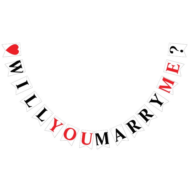 WERDEN SIE MICH VERHEIRATEN? VORSCHLAG FÜR DIE EHE WIMPELKETTE (Alle)