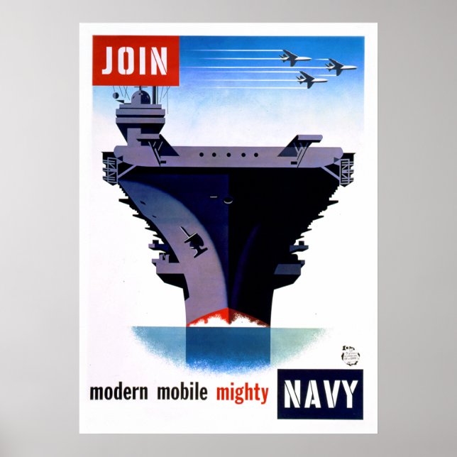 Werden Sie Mitglied der modernen mobilen Marine -  Poster (Vorne)