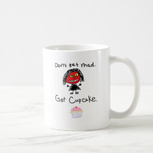 Werden Sie nicht, erhalten kleinen Kuchen wütend Kaffeetasse