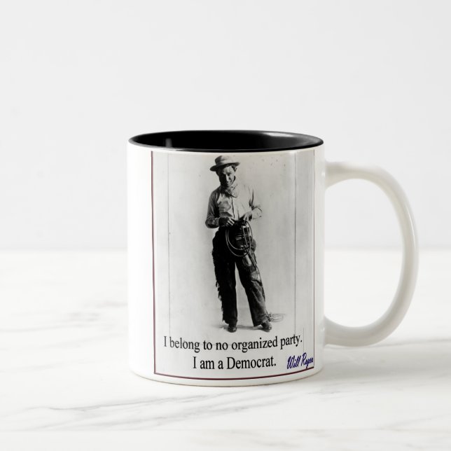 "Werden Sie Rogers - Demokrat " Zweifarbige Tasse (Rechts)