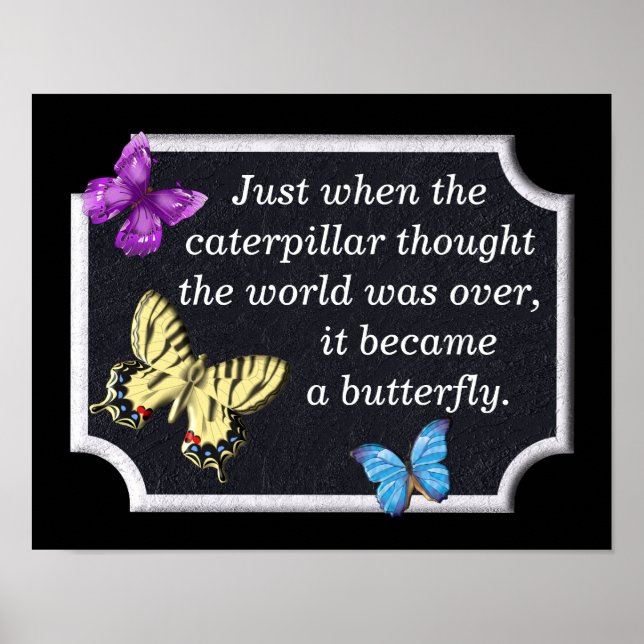 Werden Sie Schmetterling - Drucken Poster (Vorne)