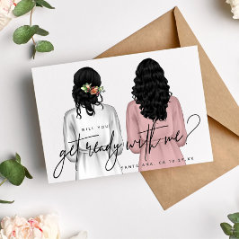 Werden Sie sich auf mich vorbereiten? Mädchen in R Einladung