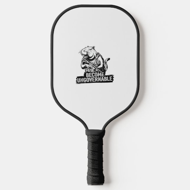 Werden Sie unregierbar Baby Moo Deng Funny Sprichw Pickleball Schläger (Vorderseite)