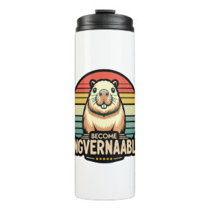 Werden Sie unregierbar Baby Moo Deng Funny Sprichw Thermosbecher