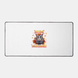 Werden Sie unregierbar Funny Baby Hippo Moo Deng M Schreibtischunterlage