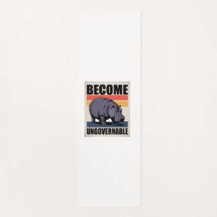 Werden Sie unregierbar lustiges Baby Hippo Moo Den Yogamatte