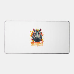 Werden Sie unregierbar Retro Baby Hippo Moo Deng A Schreibtischunterlage