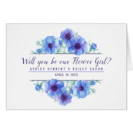 Werden Sie unsere Blume Mädchen eine blaue Karte