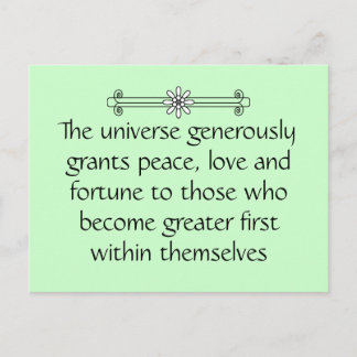 Werden Sie zuerst größer Postkarte