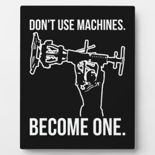 Werden Sie zur Maschine - Funny Cartoon Strongman Fotoplatte