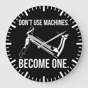 Werden Sie zur Maschine, zu einer starken Girl-Lif Große Wanduhr