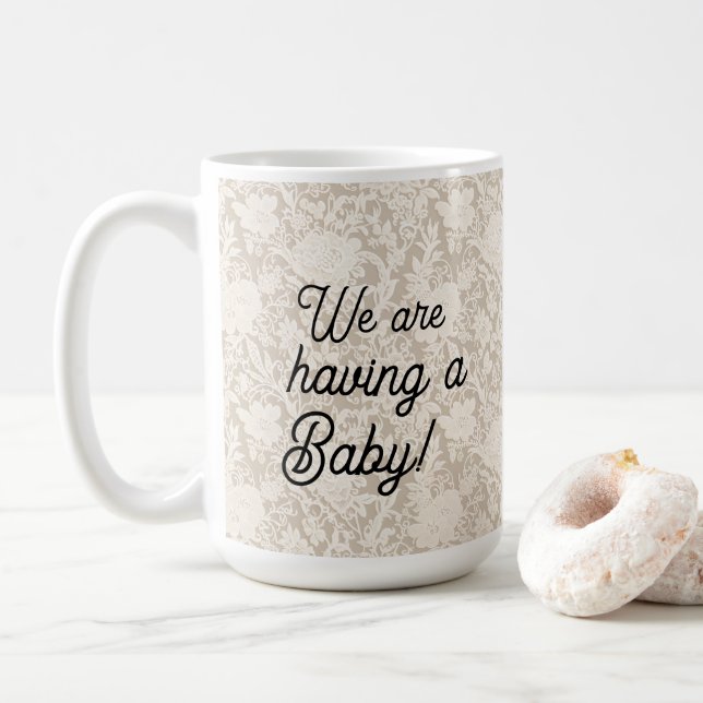 Werdende Eltern Falsche Spitze Kaffeetasse (Mit Donut)