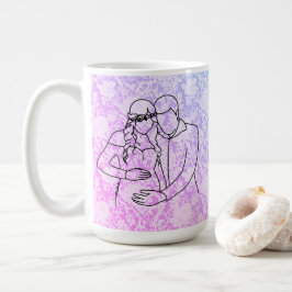 Werdende Eltern Faux-Spitze Kaffeetasse