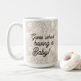 Werdende Eltern Faux-Spitze Kaffeetasse