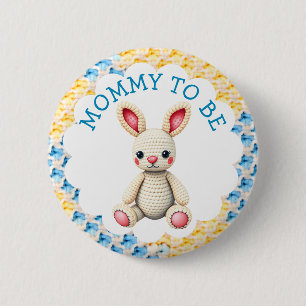 Werdende Mutter Baby-Party für einen Jungen Button