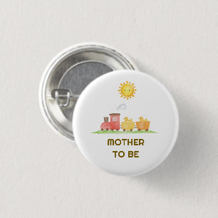 Werdende Mutter Gummiente Choo Choo-Zug Baby Showe Button