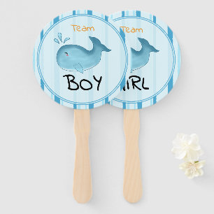 Werdende Mutter Süßer Wal Baby Shower Geschlecht E Fächer