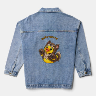 Were-Quack-Werwolf-Gummiente Halloween Jeansjacke