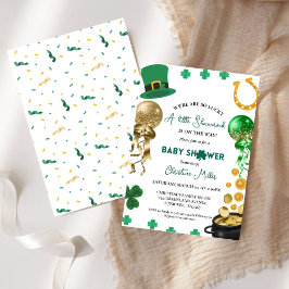 Were so glücklich St Patrick's Day Baby Shower Einladung